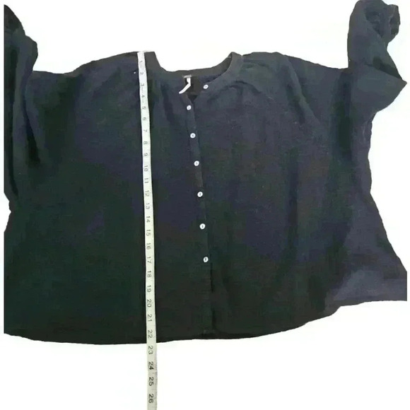 Free People Womens Navy Down From The Clouds Long Sleeve Blouse XS - Picture 11 of 12